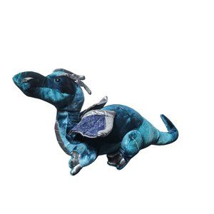 Douglas Jade Blue Metallic Dragon Plush Stuffed Animal Mythical Toy Plushie